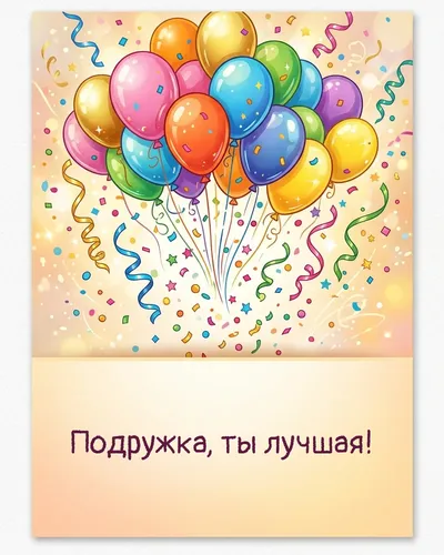 поздравительная открытка — Подружка, ты лучшая!